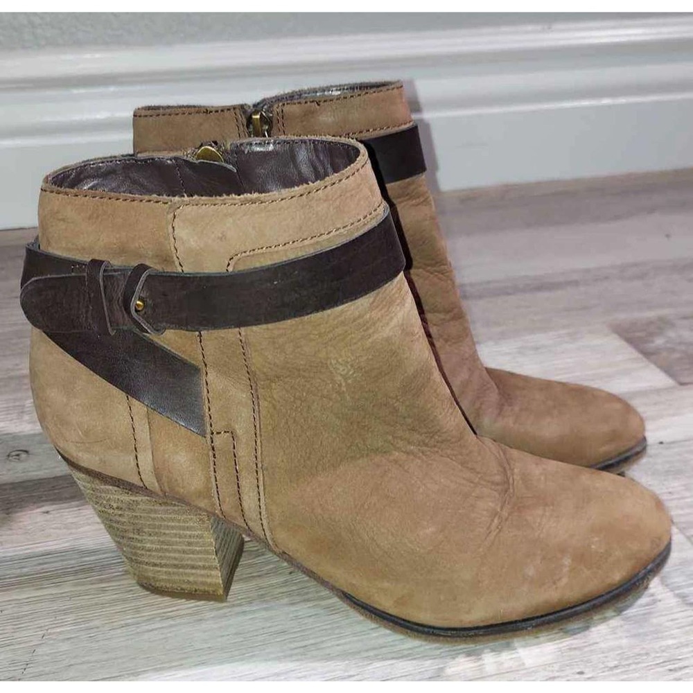 Women's Franco Sarto Dotty brown leather boots size 7.5